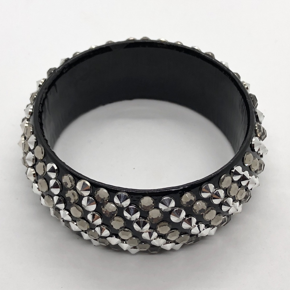 Black and Rhinestone Bracelet